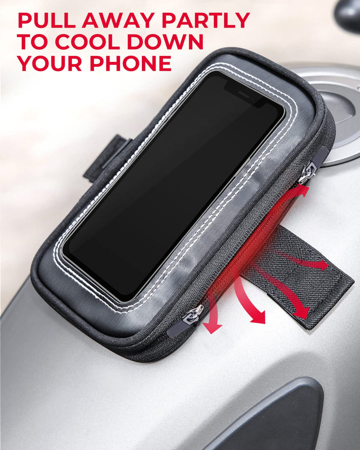 Motorcycle Magnetic Tank Bag, with 8 Strong Magnets Touch Screen for Cell phone up to 6.3 Inch - Kemimoto