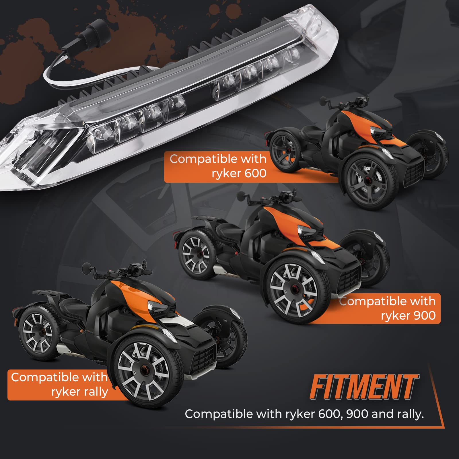 Front Bumper Light Bar For Can-Am Ryker 600, 900 - Kemimoto
