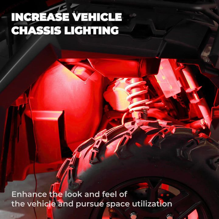 Universal 8 Pods RGB Rock Light Kit For UTV ATV Jeep Truck SUV Car - Kemimoto