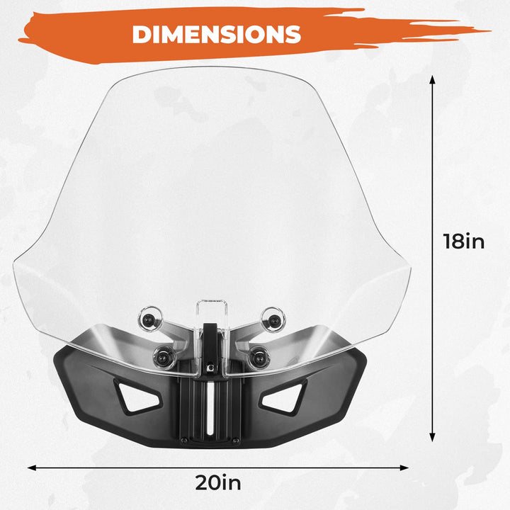 Sport Windshield For Can Am Ryker Rally 2018-2021 - Kemimoto