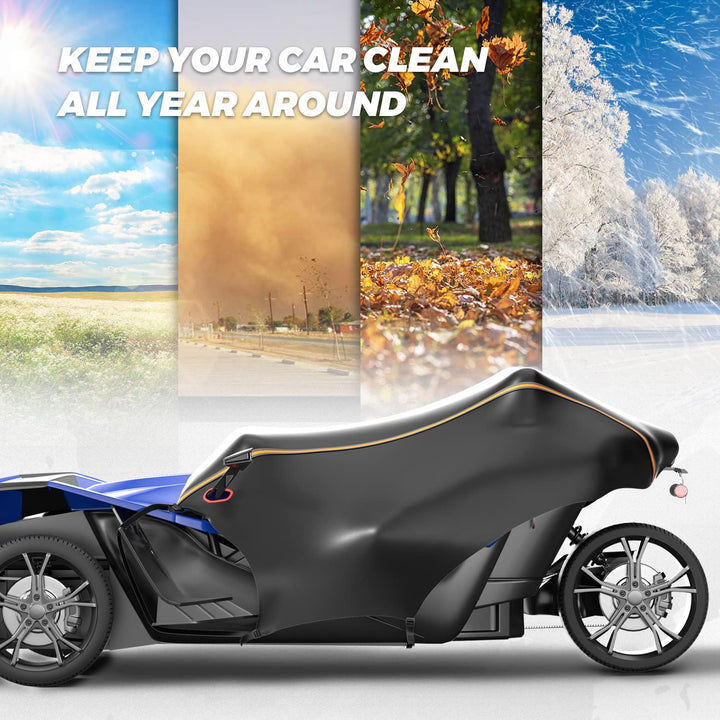 Half Cover Cockpit Cover Compatible with Polaris Slingshot - Kemimoto