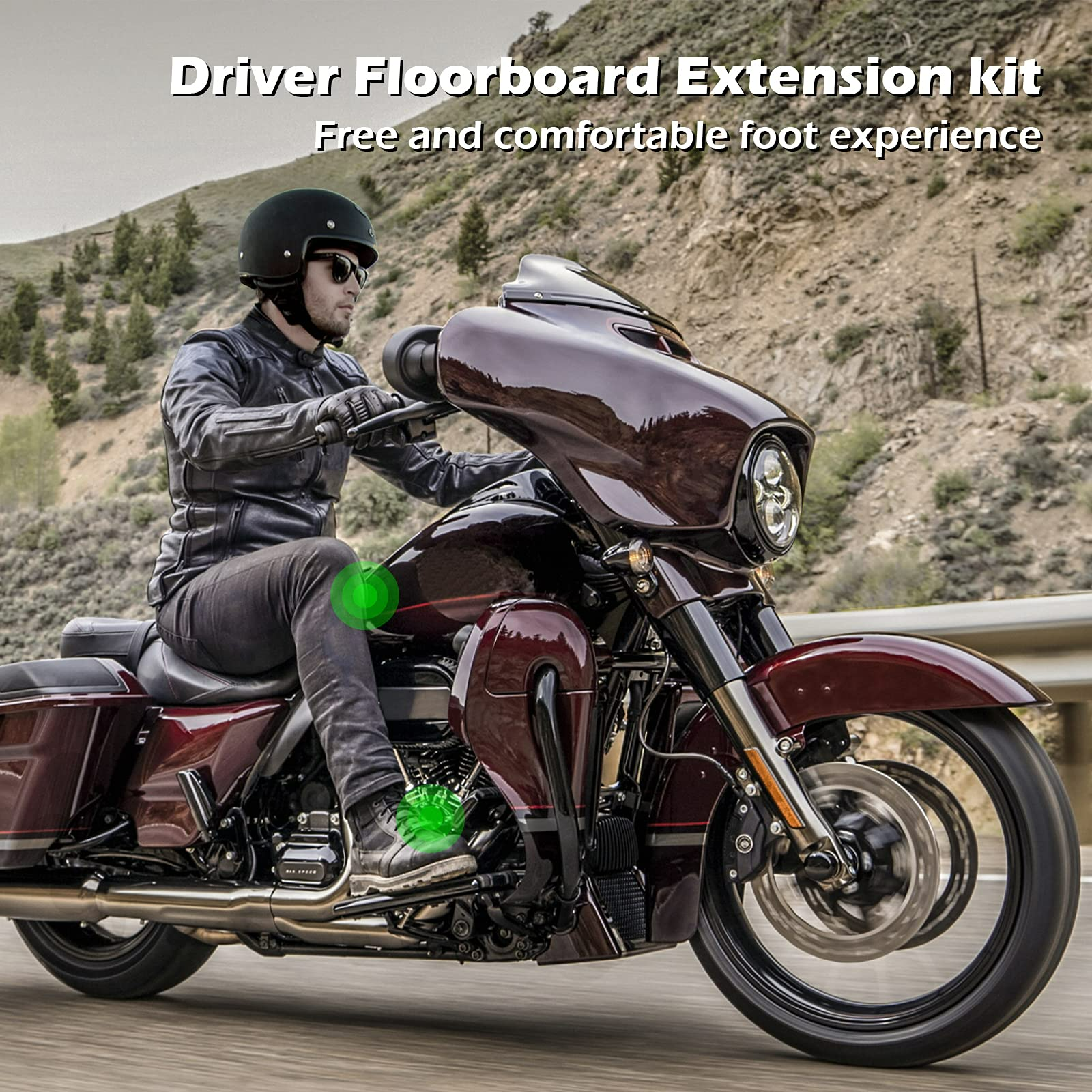 Harley Driver Floorboard Extenders kit - Kemimoto