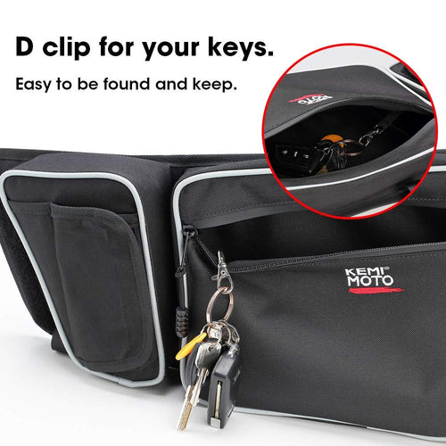 X3 Door Bags has a d clip for your keys