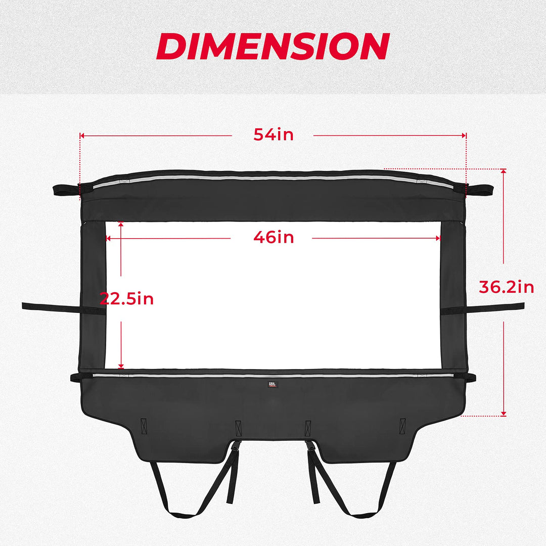 Rear Windshield Fit For Kawasaki TERYX4 800 - Kemimoto