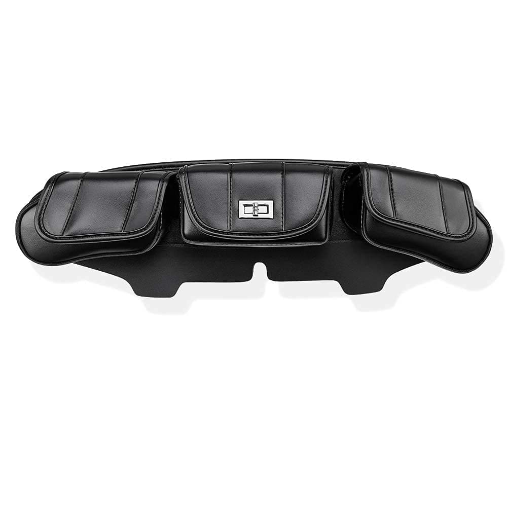 3 Pocket Windshield Bag Fairing Pouch For Harley Davidson Touring - Foto 11