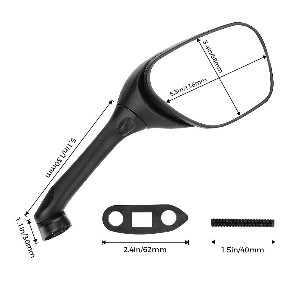 LED Turn Signal Mirrors For Ducati 748 848 EVO 1098 & Suzuki GSXR 01-03