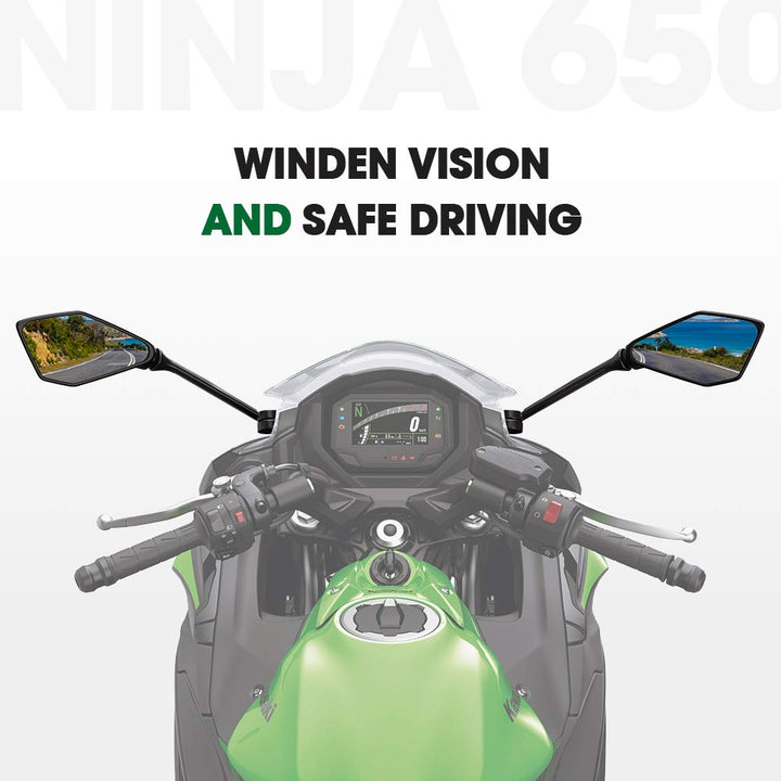 Motorcycle Mirrors Rear View Fit Ninja - Kemimoto