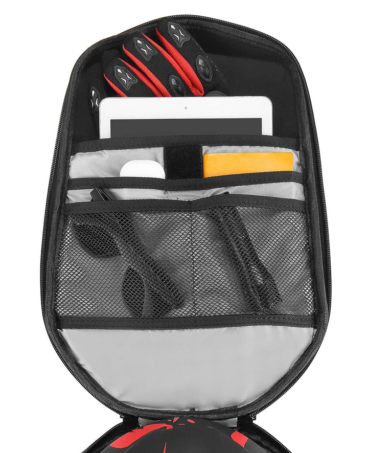 Motorcycle Tail Bags, 37L Expandable Helmet Backpack Waterproof Luggage Bag - Kemimoto