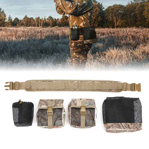 Camo Dove Belt with Game Pouch Shell Bottle Bags - Kemimoto