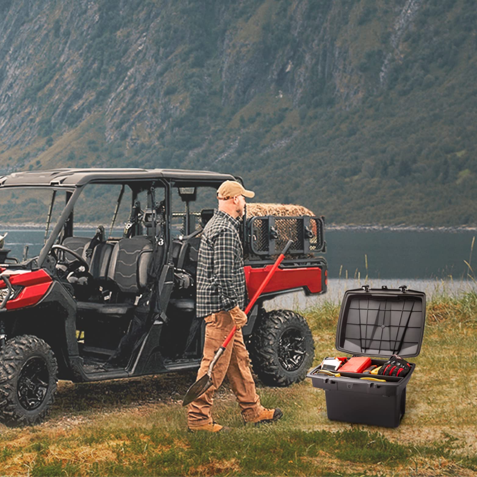 Removable Cargo Storage Box For Can Am Defender - Kemimoto