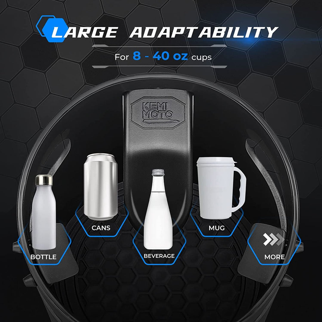Large Car Cup Holder Adapter Fit 8-40 oz Bottles