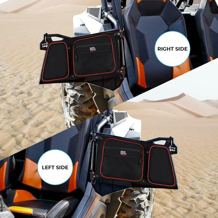 UTV Rear Side Door Bags Knee Pad for Polaris RZR 4 900 XP 4 1000 2014-19 (One Pair) - KEMIMOTO