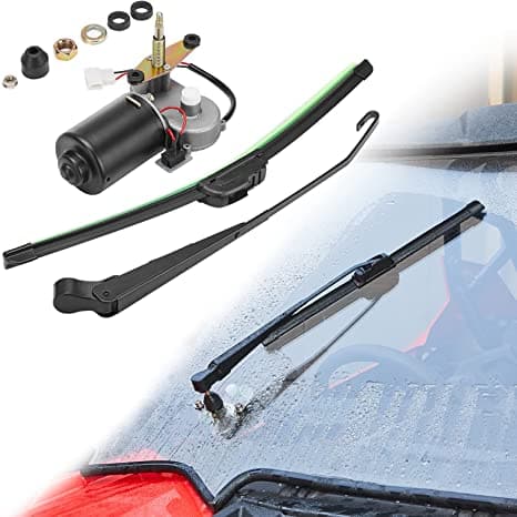 12V Electric Windshield Wiper Kit 16" For most UTV, Fits Polaris RZR, Ranger, Can-Am,etc - Kemimoto